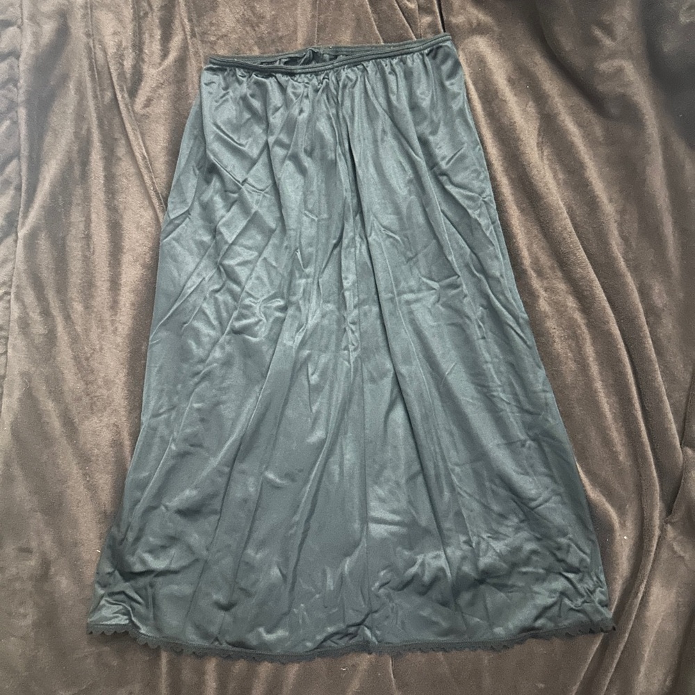 Vintage Black Slip Skirt